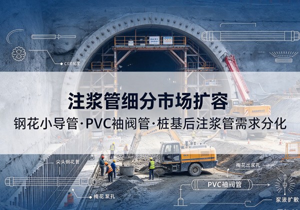封丘注浆管细分市场扩容，隧道钢花小导管、PVC 袖阀管、桩基后注浆管需求分化